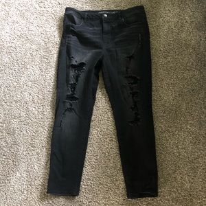 American Eagle super stretch distressed denim